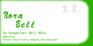 nora bell business card