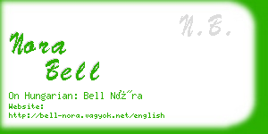 nora bell business card